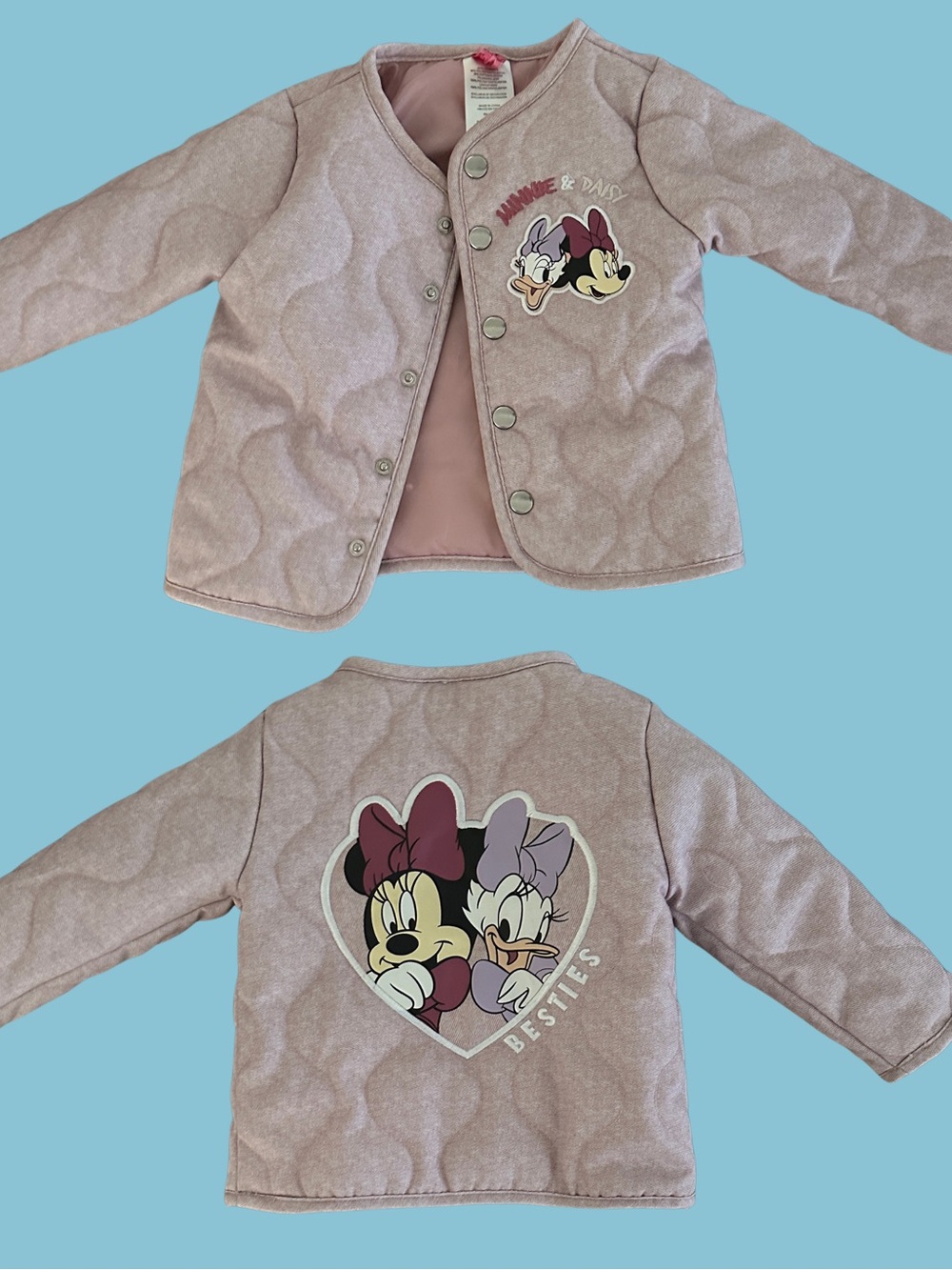 DISNEY Minnie & Daisy Pink Quilted Puffer Jacket 2T
